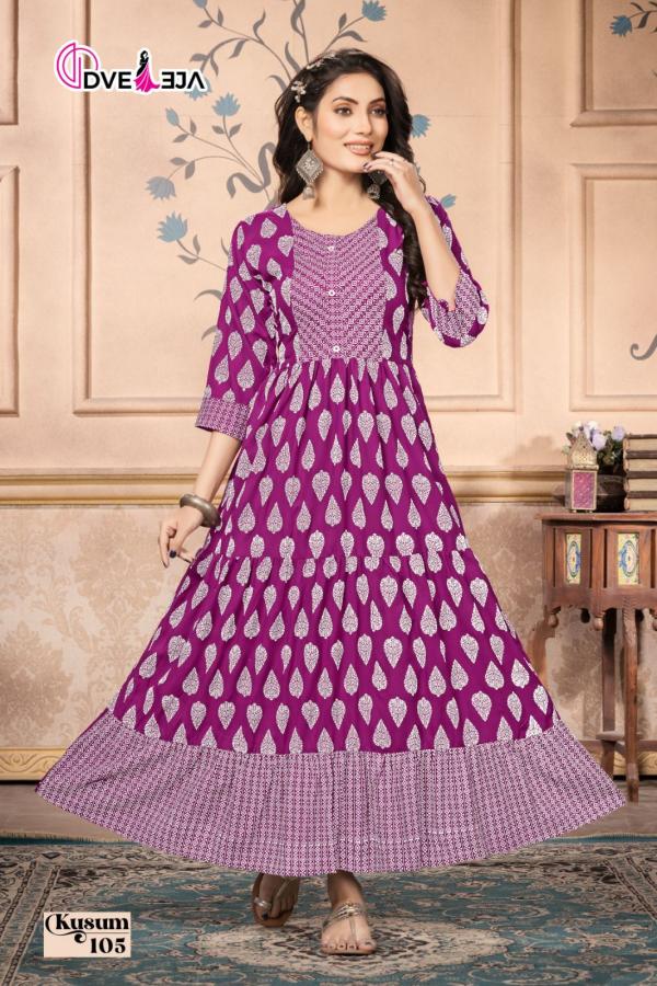 Dveeja Kusum Designer Long Anarkali Kurti Collection